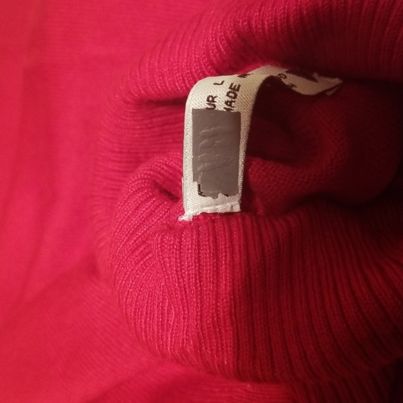 New Zara Turtleneck Red Soft Knit Long Sleeve Top - Picture 5 of 5